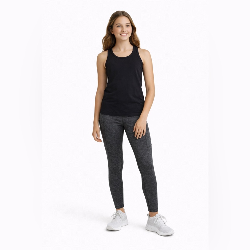 Athleta Black and Gray Kids Activewear Set